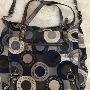 Coach Blue/Grey/Black Purse